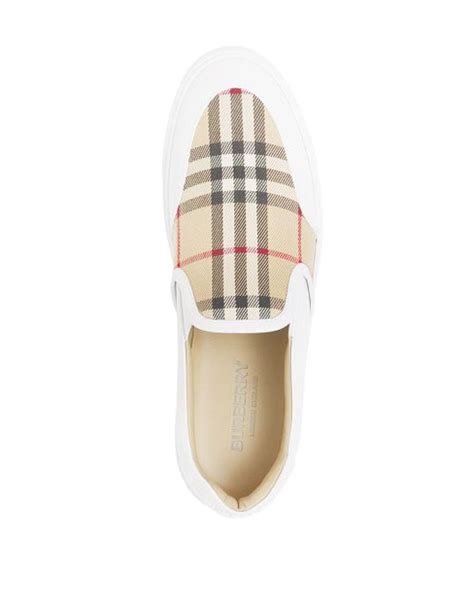 burberry leather sneakers white|burberry slip on flat sneakers.